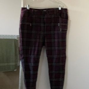 Black and purple checkered pants